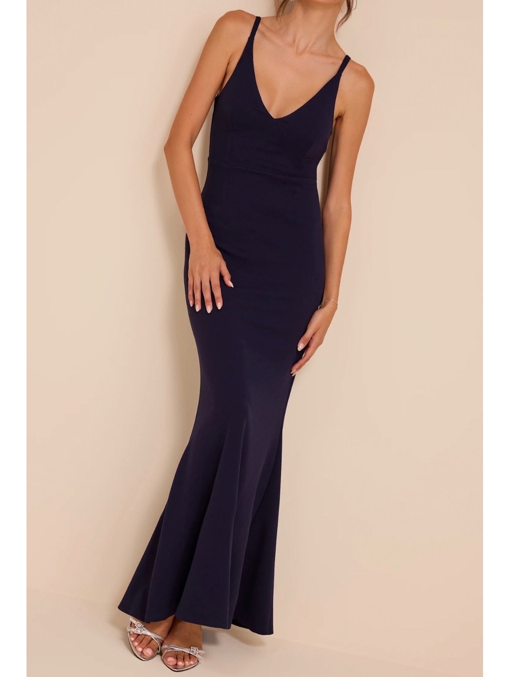 NWT Lulus Melora Navy Blue Sleeveless Maxi Dress Small
